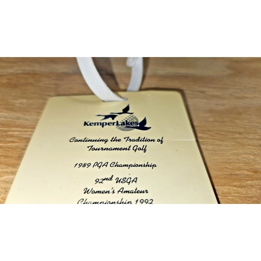 VTG 1990's KEMPER LAKES Golf Club Bag Tag Long Grove Illinois PGA course